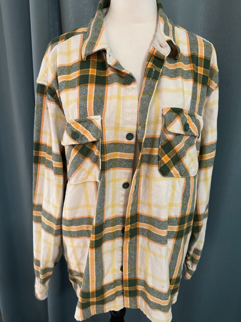 Women's Hurley Plaid Shacket Shirt Jacket Size XXL